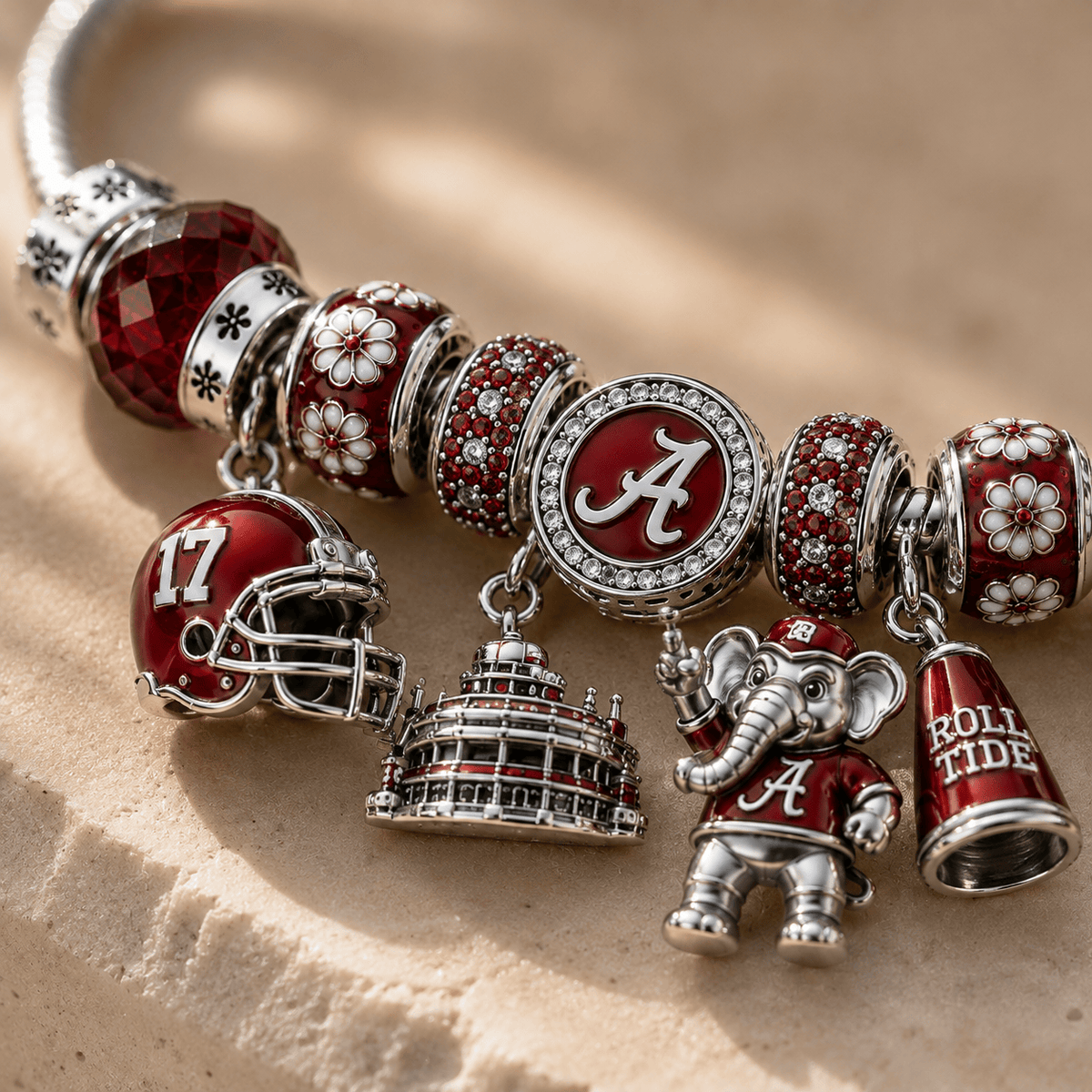 ACT Silver Charm Bracelet Set NTTB
