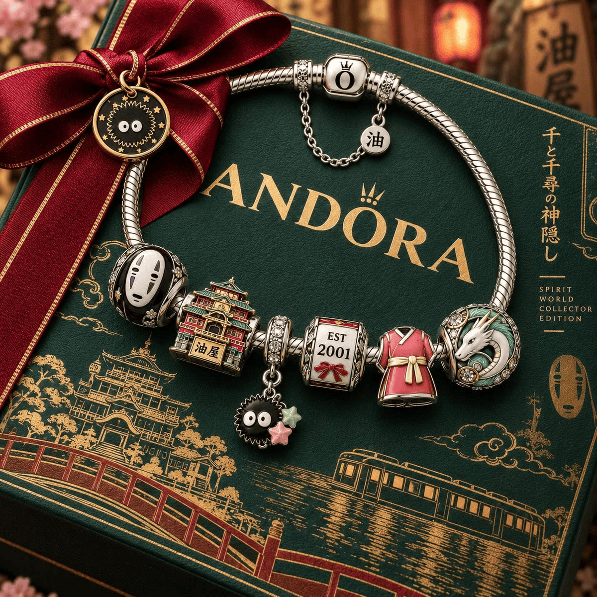 SPA Sliver Charm Bracelet Set VTH