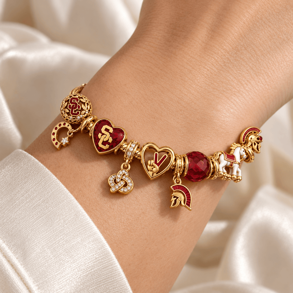 USC Gold Charm Bracelet Set PTKL