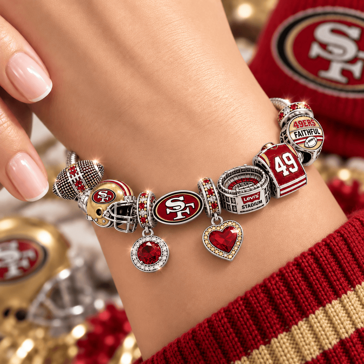 SF49 Sliver Charm Bracelet Set BMD