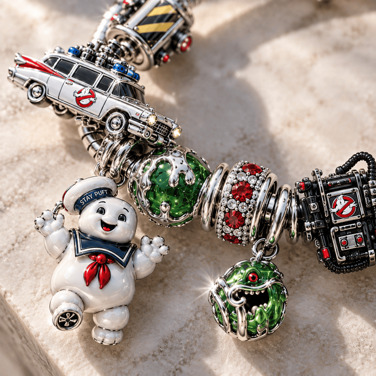 GHBS Silver Charm Bracelet Set NTTB
