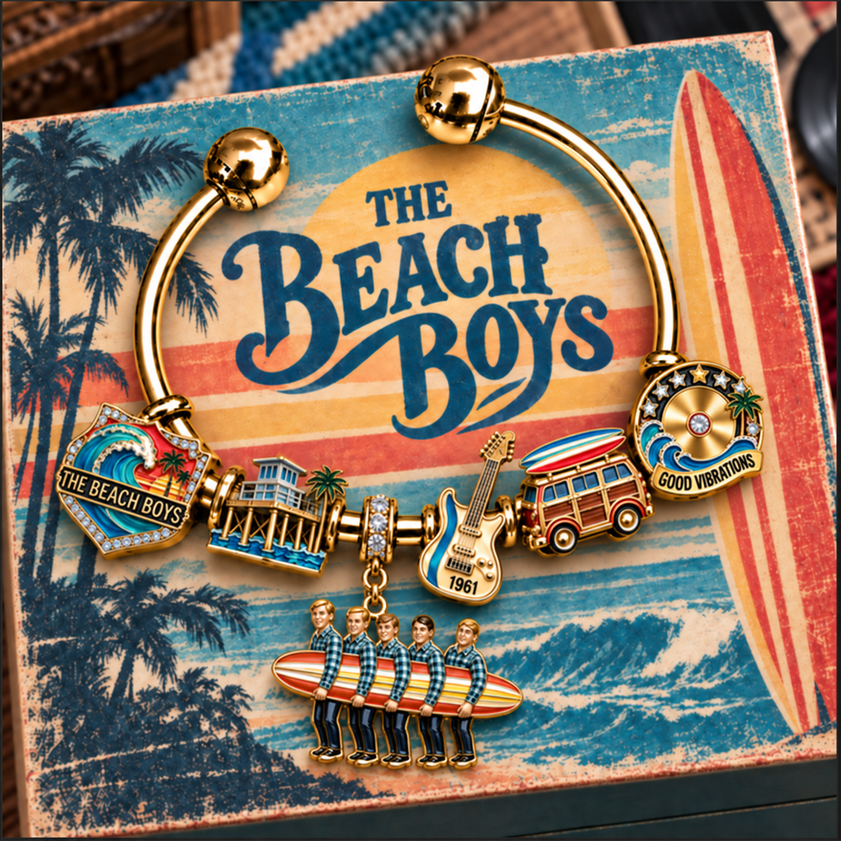 TBT Silver Charm Bracelet Set NTVA