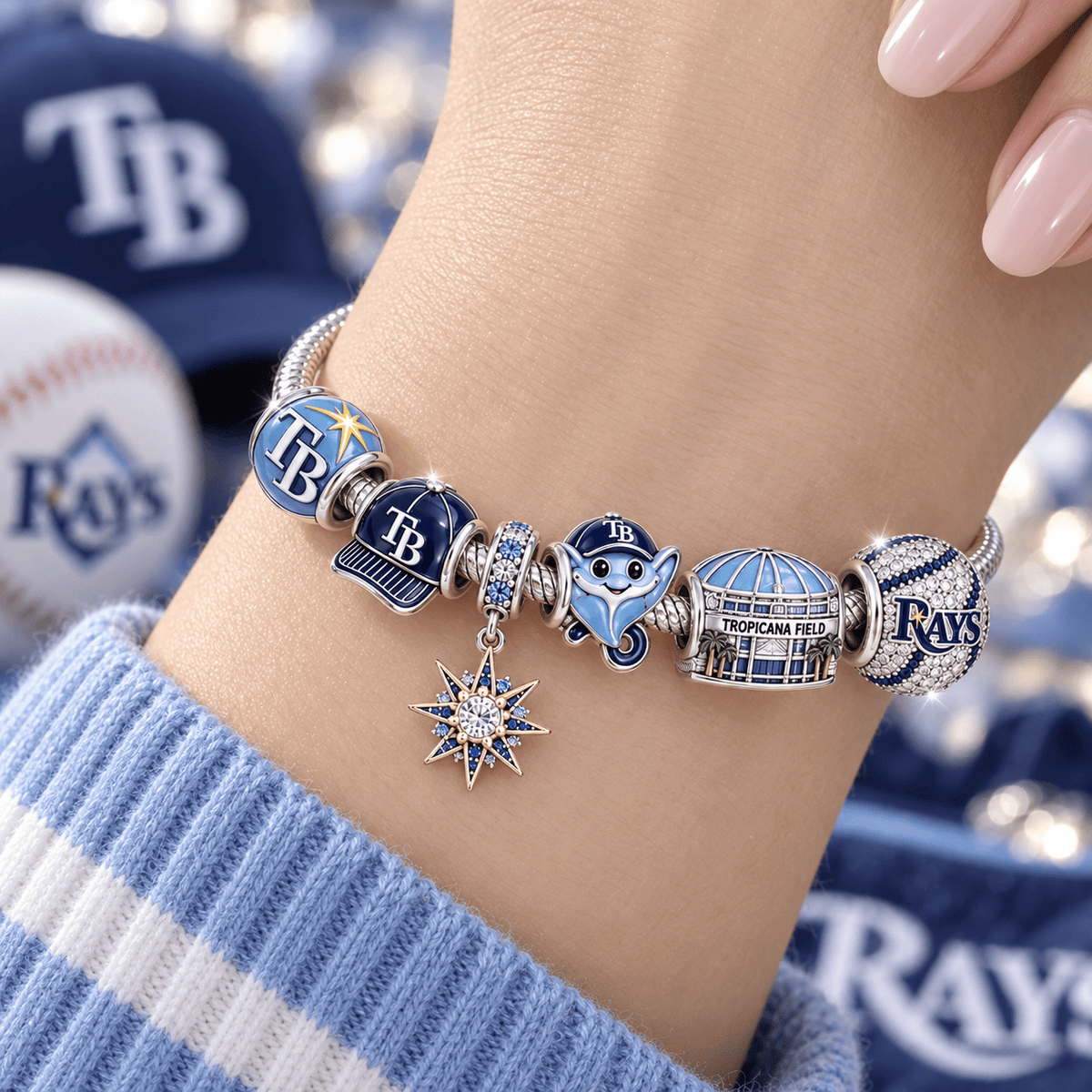 TPBR Silver Charm Bracelet Set VTH