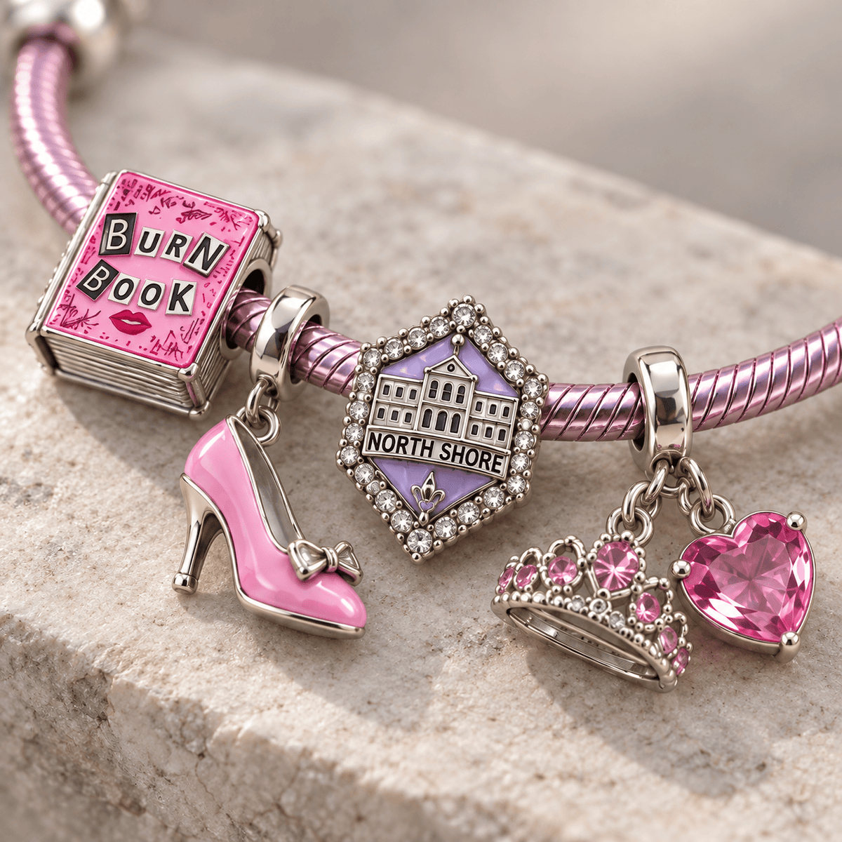 MGL Silver Charm Bracelet Set PTKL